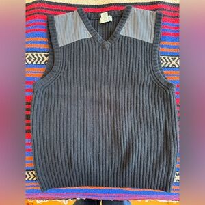 Vintage ✨ LL Bean Black wool sweater Vest